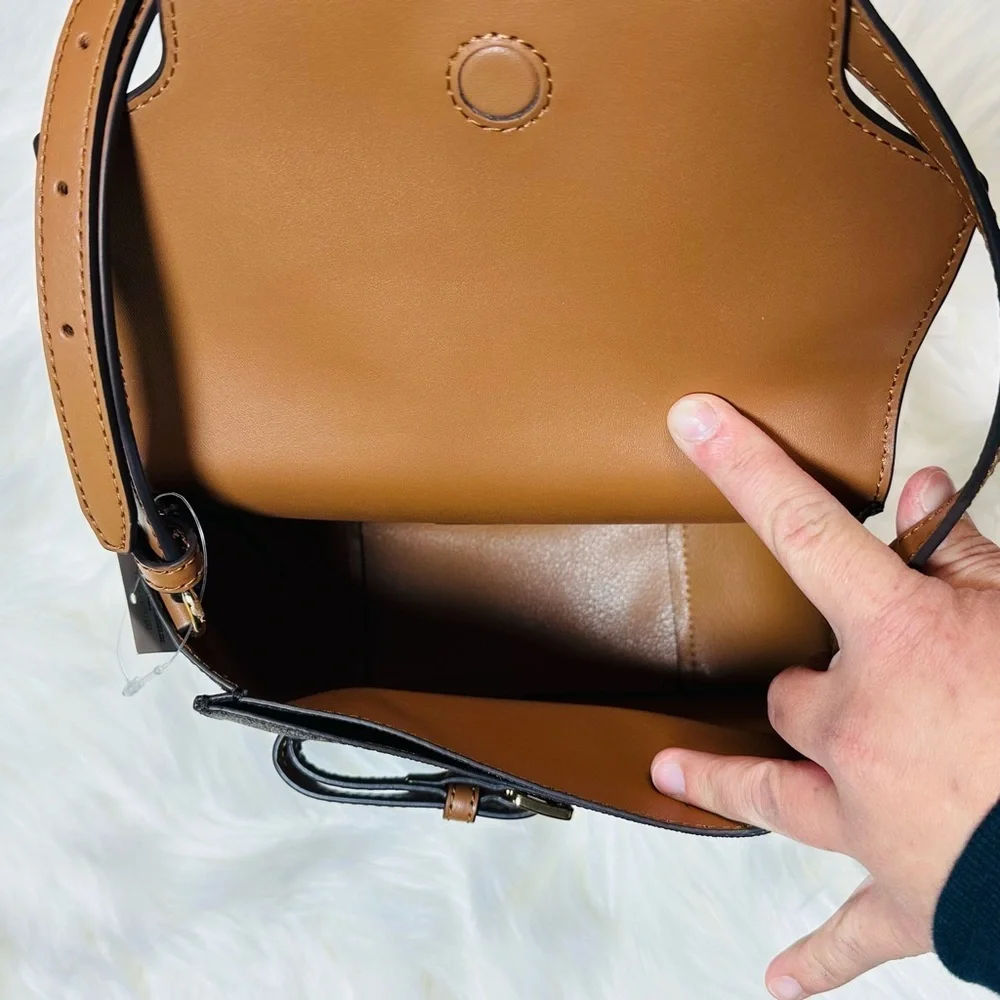 Michael Kors Tan and Brown Crossbody Bag